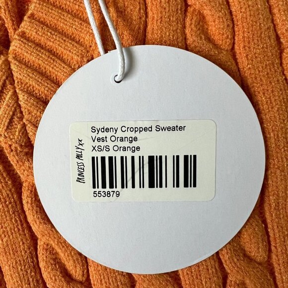 NEW Princess Polly Sydney Cropped Orange Sweater Vest Sz XS/S - Picture 5 of 10
